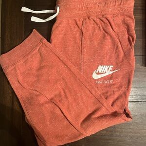 Nike Women's Orange Heathered Joggers
